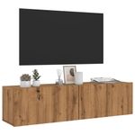 Casa si Gradina - Mobilier - Comode si corpuri - Comode - Dulap TV perete, stejar artizanal, 120x30x30 cm, lemn prelucrat - Infinity.ro