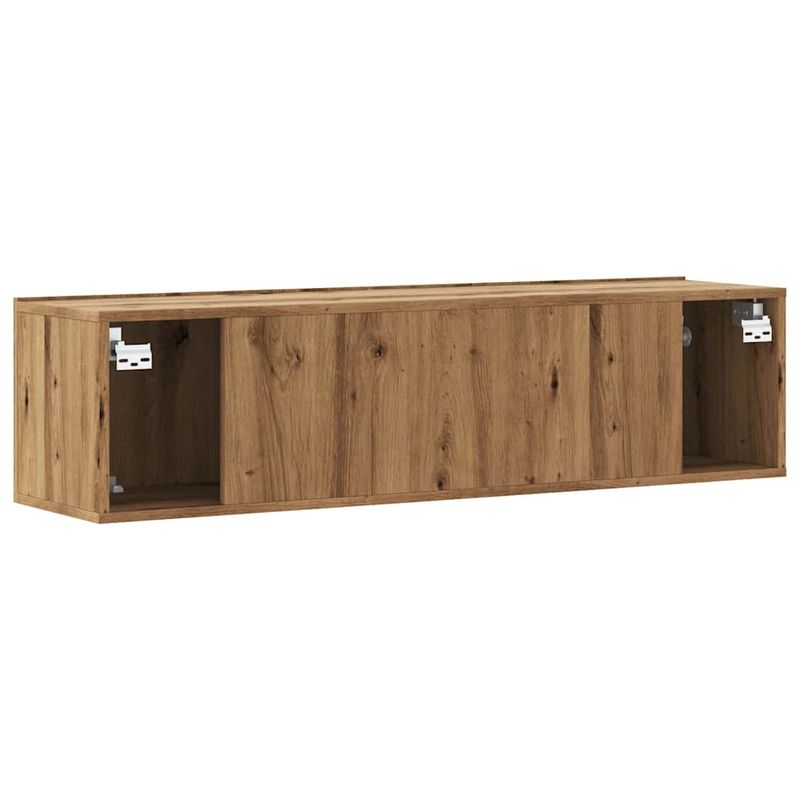 Casa si Gradina - Mobilier - Comode si corpuri - Comode - Dulap TV perete, stejar artizanal, 120x30x30 cm, lemn prelucrat - Infinity.ro