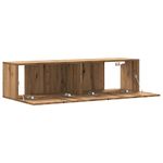 Casa si Gradina - Mobilier - Comode si corpuri - Comode - Dulap TV perete, stejar artizanal, 120x30x30 cm, lemn prelucrat - Infinity.ro