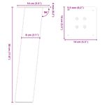 Casa si Gradina - Mobilier - Feronerie si accesorii mobila - Picioare masuta de cafea 4 buc Otel alb 30 cm, mărime 30 cm (80 mm) - Infinity.ro