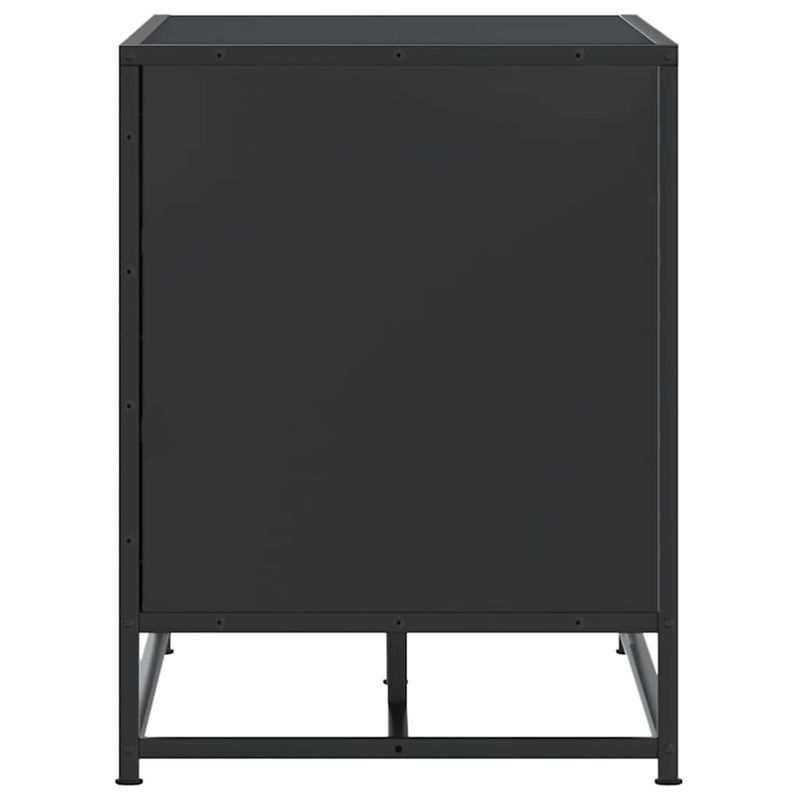 Casa si Gradina - Mobilier - Organizare si depozitare - Bancute - Banca de pantofi neagra 100x40x53,5 cm lemn si metal prelucrat - Infinity.ro