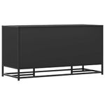 Casa si Gradina - Mobilier - Organizare si depozitare - Bancute - Banca de pantofi neagra 100x40x53,5 cm lemn si metal prelucrat - Infinity.ro