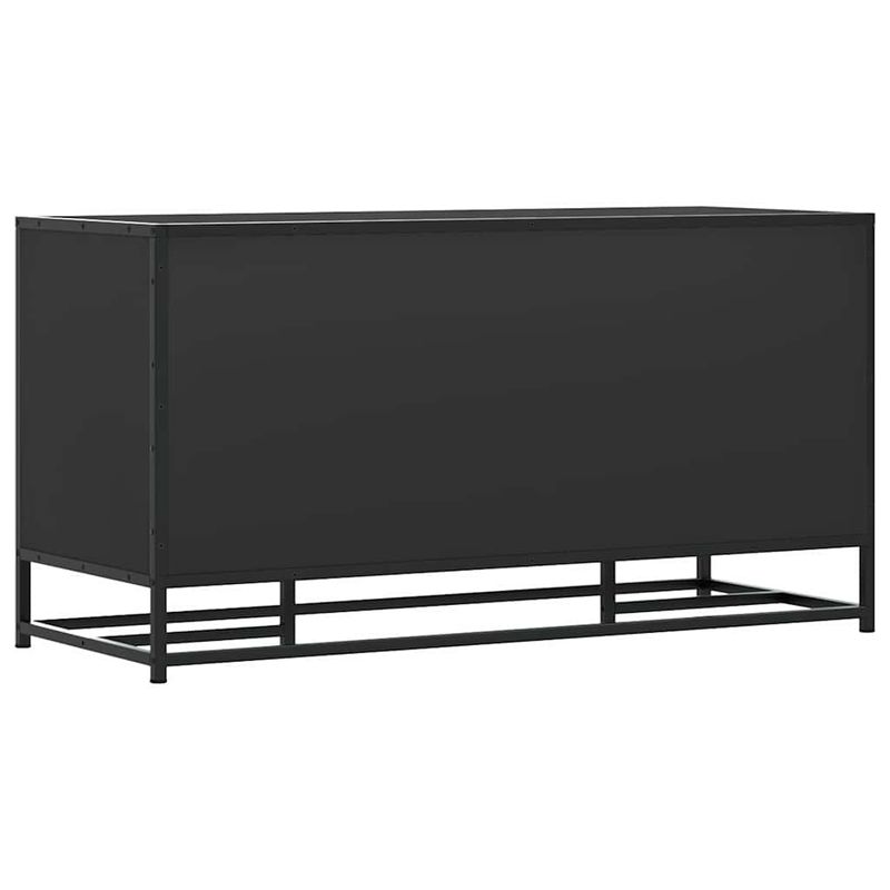 Casa si Gradina - Mobilier - Organizare si depozitare - Bancute - Banca de pantofi neagra 100x40x53,5 cm lemn si metal prelucrat - Infinity.ro