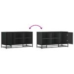 Casa si Gradina - Mobilier - Organizare si depozitare - Bancute - Banca de pantofi neagra 100x40x53,5 cm lemn si metal prelucrat - Infinity.ro