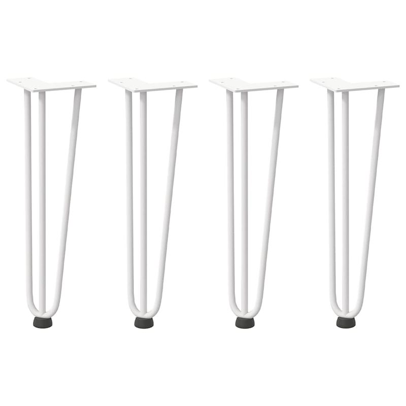 Casa si Gradina - Mobilier - Feronerie si accesorii mobila - Picioare de masa in ac de par 4 buc Otel solid alb 42 cm, model 3 rods - Infinity.ro