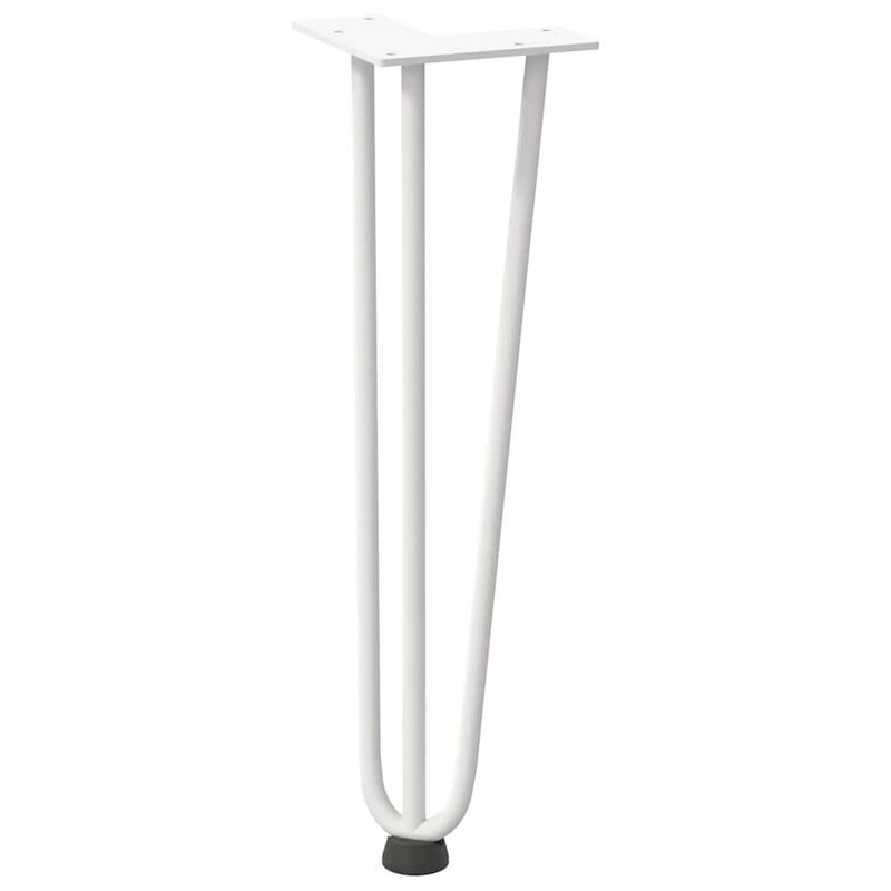 Casa si Gradina - Mobilier - Feronerie si accesorii mobila - Picioare de masa in ac de par 4 buc Otel solid alb 42 cm, model 3 rods - Infinity.ro