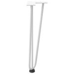 Casa si Gradina - Mobilier - Feronerie si accesorii mobila - Picioare de masa in ac de par 4 buc Otel solid alb 42 cm, model 3 rods - Infinity.ro