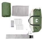 Sport si Outdoor - Camping - Corturi camping - Cort de familie Tipi pentru 6 persoane, verde, impermeabil - Infinity.ro