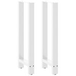 Casa si Gradina - Mobilier - Feronerie si accesorii mobila - Picioare masuta de cafea alb 2 buc 50x(100-101) cm Otel - Infinity.ro