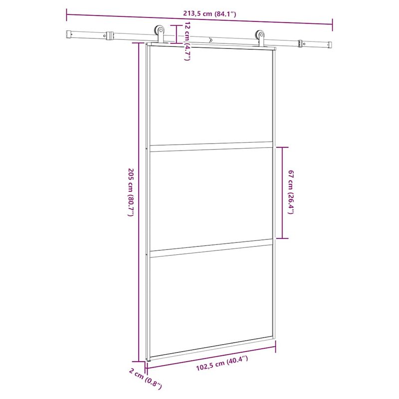 Casa si Gradina - Constructii - Usi interior, exterior si garaj - Usi interior - Usa glisanta cu set de feronerie sticla temperata si aluminiu - Infinity.ro
