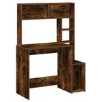 Casa si Gradina - Mobilier - Mese si birouri - Birouri - Birou cu rafturi, stejar fumuriu, 100x45x140 cm, lemn compozit - Infinity.ro