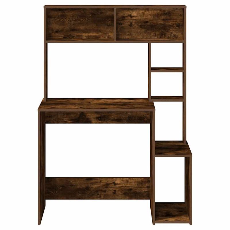 Casa si Gradina - Mobilier - Mese si birouri - Birouri - Birou cu rafturi, stejar fumuriu, 100x45x140 cm, lemn compozit - Infinity.ro