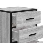 Casa si Gradina - Mobilier - Comode si corpuri - Noptiere - Noptiera gri Sonoma 40x34,5x60 cm lemn prelucrat si metal - Infinity.ro