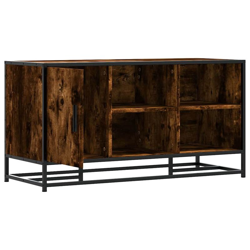 Casa si Gradina - Mobilier - Organizare si depozitare - Bancute - Banca pentru pantofi, stejar afumat, lemn prelucrat si metal - Infinity.ro