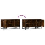 Casa si Gradina - Mobilier - Organizare si depozitare - Bancute - Banca pentru pantofi, stejar afumat, lemn prelucrat si metal - Infinity.ro