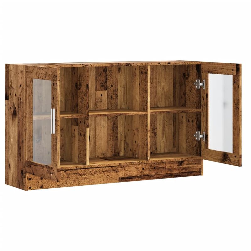 Casa si Gradina - Mobilier - Comode si corpuri - Comode - Dulap, lemn vechi, 120x30,5x70 cm, lemn prelucrat, material lemn compozit și sticlă - Infinity.ro