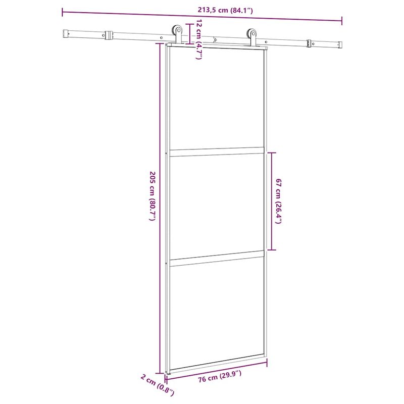 Casa si Gradina - Constructii - Usi interior, exterior si garaj - Usi interior - Usa glisanta cu set de feronerie sticla temperata si aluminiu - Infinity.ro