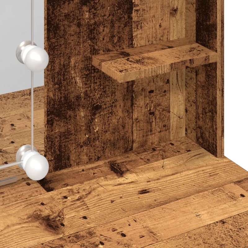 Casa si Gradina - Mobilier - Comode si corpuri - Masute de toaleta - Masa de toaleta cu LED-uri, lemn vechi, 96x40x142 cm - Infinity.ro