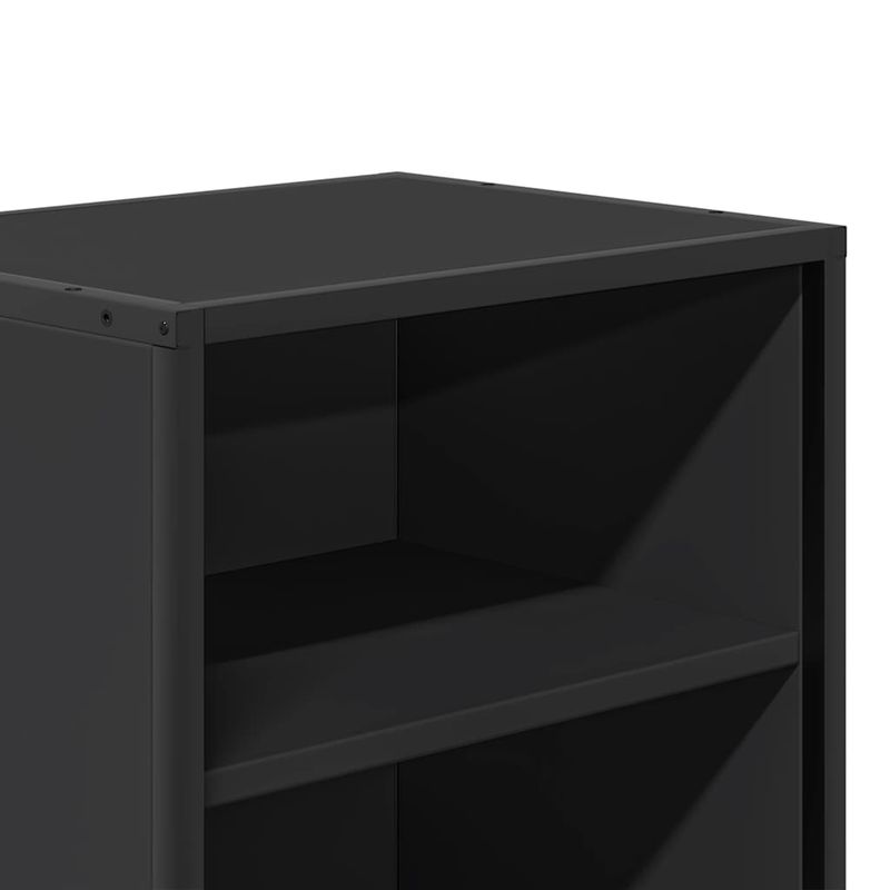 Casa si Gradina - Mobilier - Comode si corpuri - Noptiere - Noptiera neagra 40x31x50 cm lemn prelucrat si metal - Infinity.ro