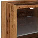 Casa si Gradina - Mobilier - Comode si corpuri - Comode - Comoda TV de perete cu lumini LED, lemn vechi, 30x28,5x30 cm - Infinity.ro