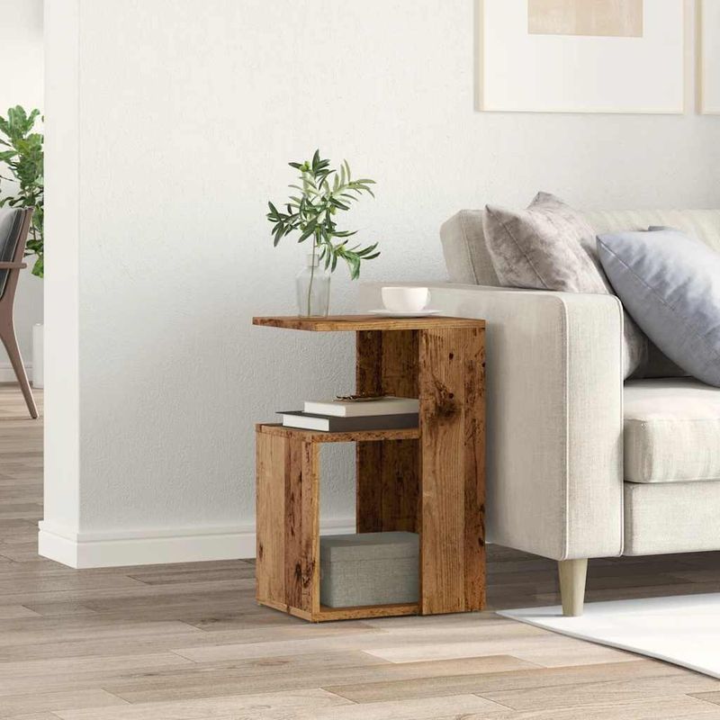 Casa si Gradina - Mobilier - Mese si birouri - Mese living - Masa laterala din lemn vechi 36x30x56 cm din lemn prelucrat - Infinity.ro