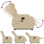 Ingrijire personala si Cosmetice - Sanatate si wellness - Articole wellness - Fotolii de masaj - Fotoliu electric de masaj rabatabil cu ridicare, crem, textil - Infinity.ro