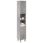 Casa si Gradina - Mobilier - Mobilier baie - Comode baie - Dulap de baie, gri beton, 30 x 30 x 179 cm, PAL - Infinity.ro