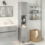 Casa si Gradina - Mobilier - Mobilier baie - Comode baie - Dulap de baie, gri beton, 30 x 30 x 179 cm, PAL - Infinity.ro