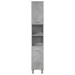 Casa si Gradina - Mobilier - Mobilier baie - Comode baie - Dulap de baie, gri beton, 30 x 30 x 179 cm, PAL - Infinity.ro