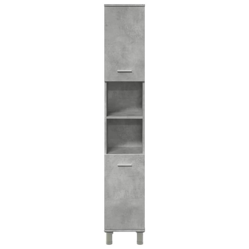 Casa si Gradina - Mobilier - Mobilier baie - Comode baie - Dulap de baie, gri beton, 30 x 30 x 179 cm, PAL - Infinity.ro