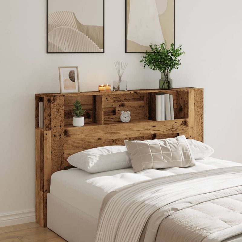 Casa si Gradina - Mobilier - Dulapuri si sifoniere - Dulapuri - Tablie pat cu dulap lemn vechi 160x18,5x103,5 cm lemn prelucrat - Infinity.ro