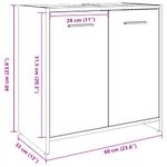 Casa si Gradina - Mobilier - Mobilier baie - Comode baie - Dulap chiuveta baie, stejar artizanal 65x33x60cm lemn prelucrat - Infinity.ro