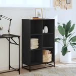 Casa si Gradina - Mobilier - Biblioteci si rafturi - Biblioteci - Biblioteca, negru, 65,5x33x107,5 cm, lemn prelucrat - Infinity.ro