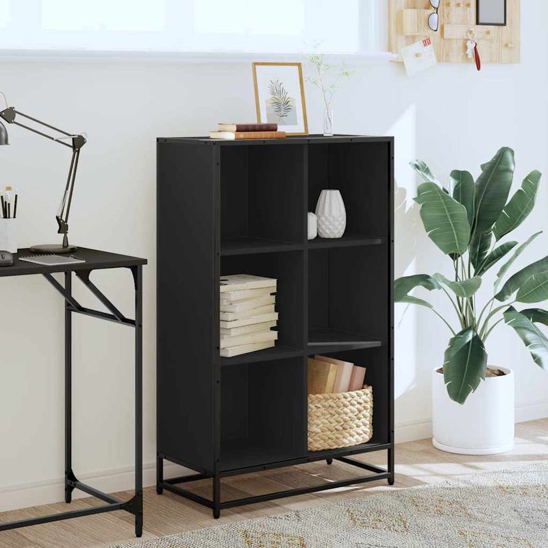 Casa si Gradina - Mobilier - Biblioteci si rafturi - Biblioteci - Biblioteca, negru, 65,5x33x107,5 cm, lemn prelucrat - Infinity.ro