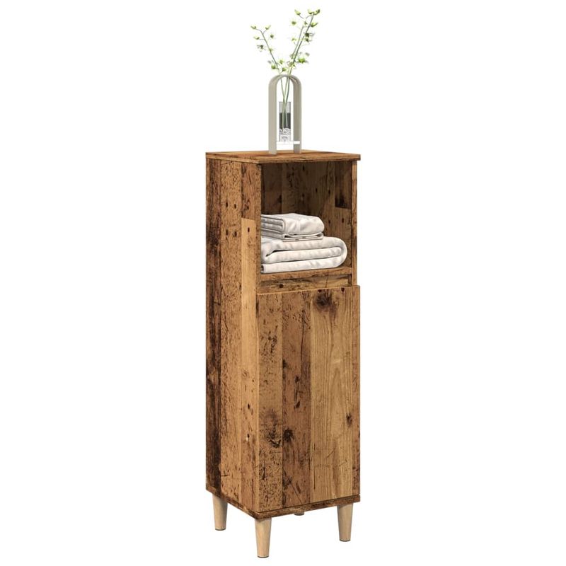 Casa si Gradina - Mobilier - Mobilier baie - Comode baie - Dulap de baie, lemn vechi, 30x30x100 cm, lemn prelucrat - Infinity.ro