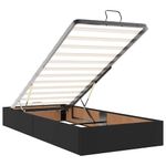 Casa si Gradina - Mobilier - Paturi si accesorii - Paturi - Cadru de pat otoman cu saltea neagra 90x200cm piele artificiala - Infinity.ro