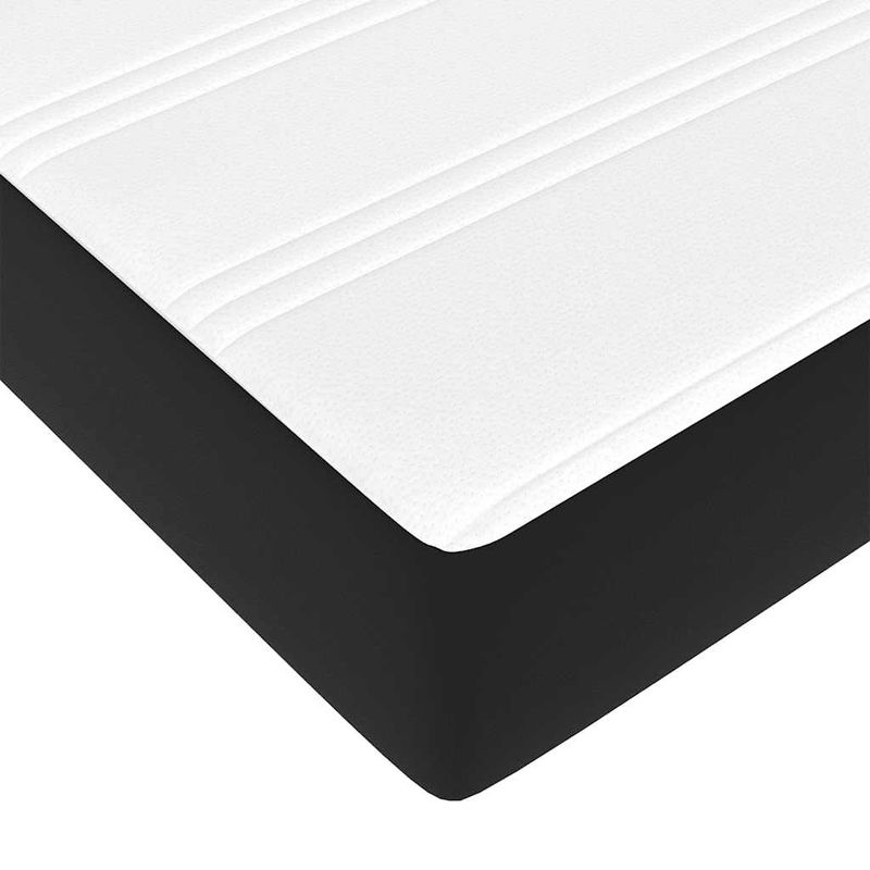 Casa si Gradina - Mobilier - Paturi si accesorii - Paturi - Cadru de pat otoman cu saltea neagra 90x200cm piele artificiala - Infinity.ro
