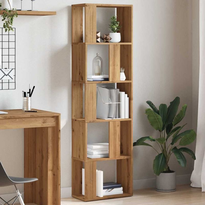 Casa si Gradina - Mobilier - Biblioteci si rafturi - Biblioteci - Biblioteca, stejar artizanal, 45x24x159 cm, lemn prelucrat - Infinity.ro