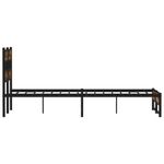 Casa si Gradina - Mobilier - Paturi si accesorii - Paturi - Cadru pat metalic fara saltea, stejar fumuriu, 120x190 cm - Infinity.ro