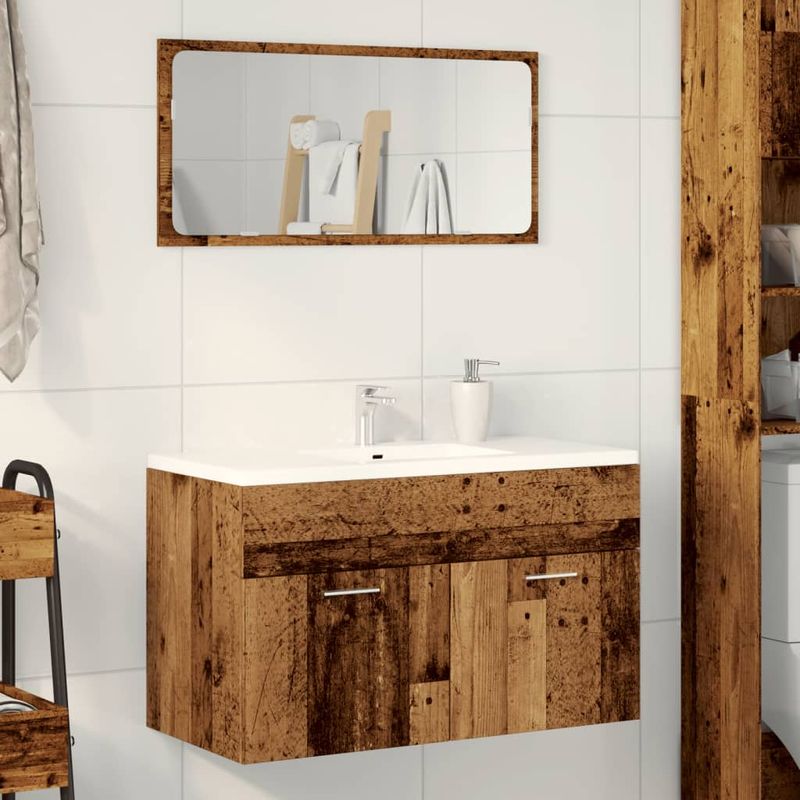 Casa si Gradina - Mobilier - Mobilier baie - Comode baie - Dulap chiuveta baie, lemn vechi 90x38,5x46 cm lemn prelucrat - Infinity.ro