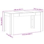Casa si Gradina - Mobilier - Mese si birouri - Mese bucatarie si dining - Masa de bucatarie, lemn vechi, 140x74,5x76 cm, lemn prelucrat - Infinity.ro