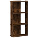 Casa si Gradina - Mobilier - Biblioteci si rafturi - Biblioteci - Biblioteca 3 niveluri stejar afumat 60x30x120 cm lemn prelucrat - Infinity.ro