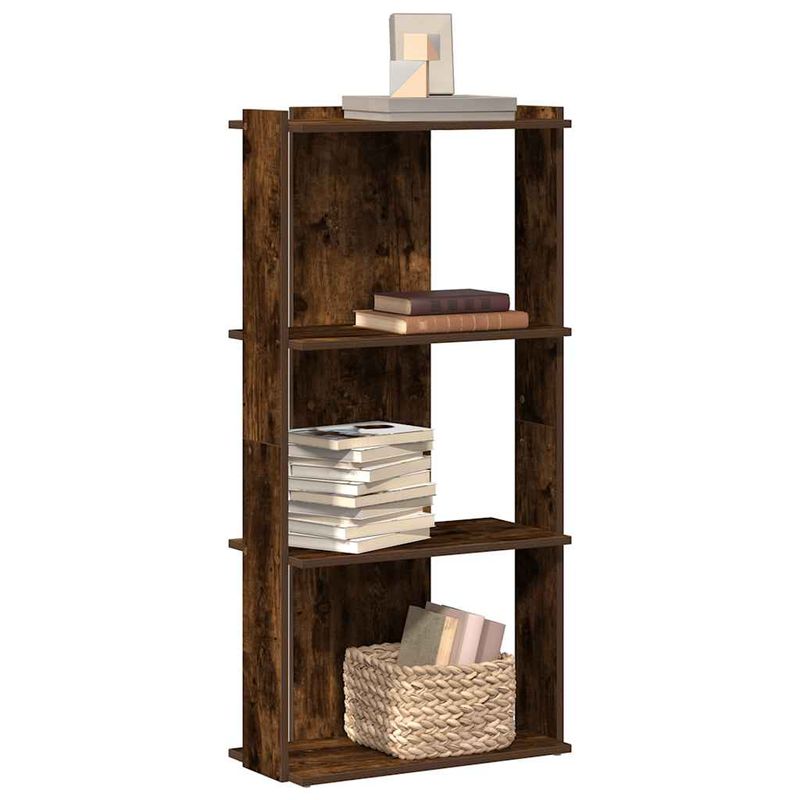Casa si Gradina - Mobilier - Biblioteci si rafturi - Biblioteci - Biblioteca 3 niveluri stejar afumat 60x30x120 cm lemn prelucrat - Infinity.ro