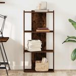 Casa si Gradina - Mobilier - Biblioteci si rafturi - Biblioteci - Biblioteca 3 niveluri stejar afumat 60x30x120 cm lemn prelucrat - Infinity.ro