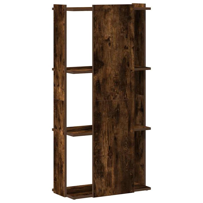 Casa si Gradina - Mobilier - Biblioteci si rafturi - Biblioteci - Biblioteca 3 niveluri stejar afumat 60x30x120 cm lemn prelucrat - Infinity.ro