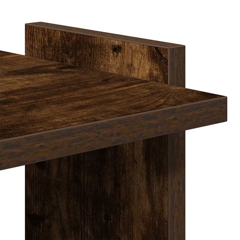 Casa si Gradina - Mobilier - Biblioteci si rafturi - Biblioteci - Biblioteca 3 niveluri stejar afumat 60x30x120 cm lemn prelucrat - Infinity.ro