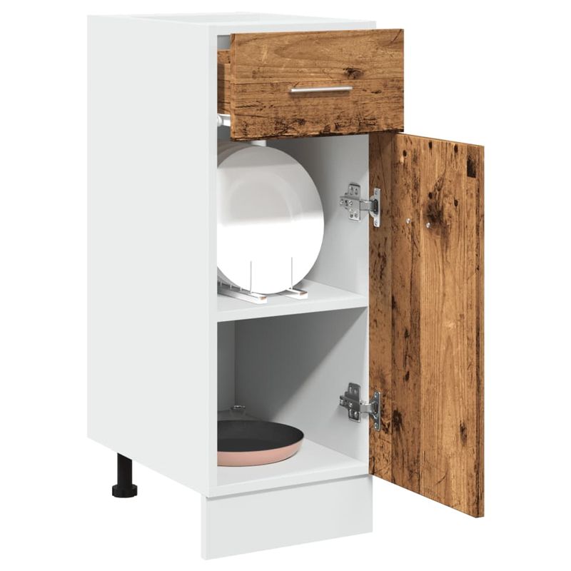 Casa si Gradina - Mobilier - Comode si corpuri - Corpuri bucatarie - Dulap inferior cu sertar lemn vechi 30x46x81,5cm lemn prelucrat - Infinity.ro
