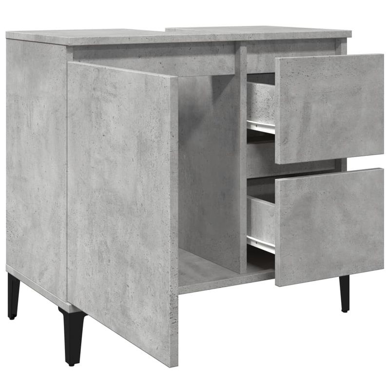 Casa si Gradina - Mobilier - Mobilier baie - Comode baie - Dulap de chiuveta, gri beton, 65x33x60 cm, lemn prelucrat - Infinity.ro