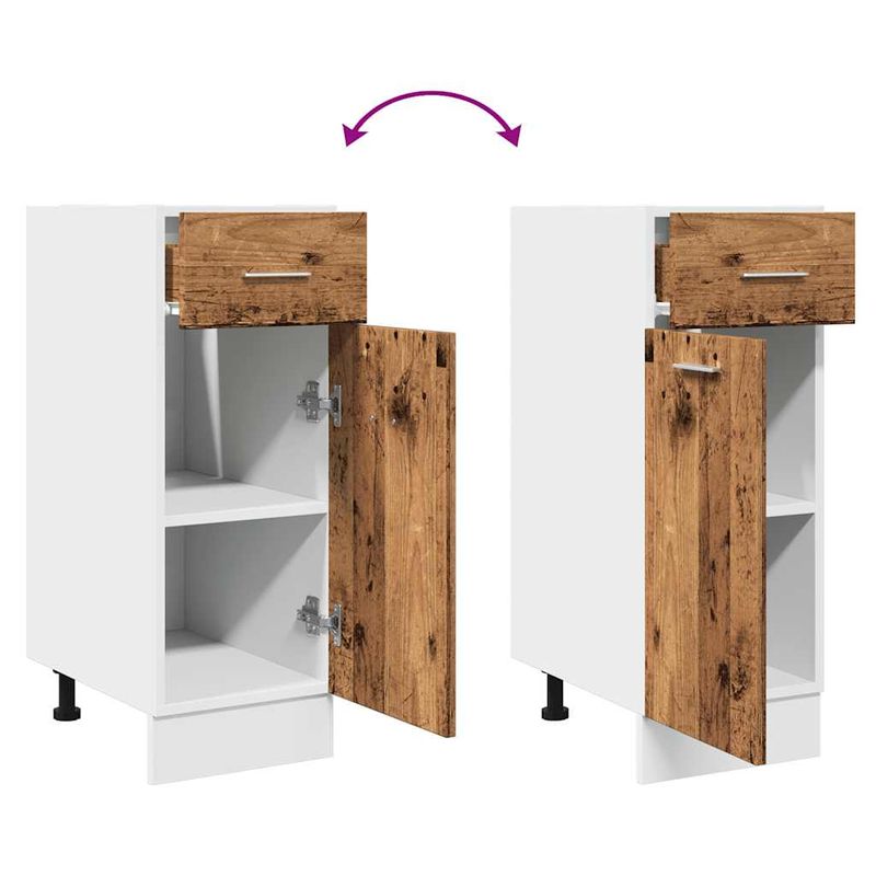 Casa si Gradina - Mobilier - Comode si corpuri - Corpuri bucatarie - Dulap inferior cu sertar lemn vechi 30x46x81,5cm lemn prelucrat - Infinity.ro