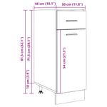 Casa si Gradina - Mobilier - Comode si corpuri - Corpuri bucatarie - Dulap inferior cu sertar lemn vechi 30x46x81,5cm lemn prelucrat - Infinity.ro